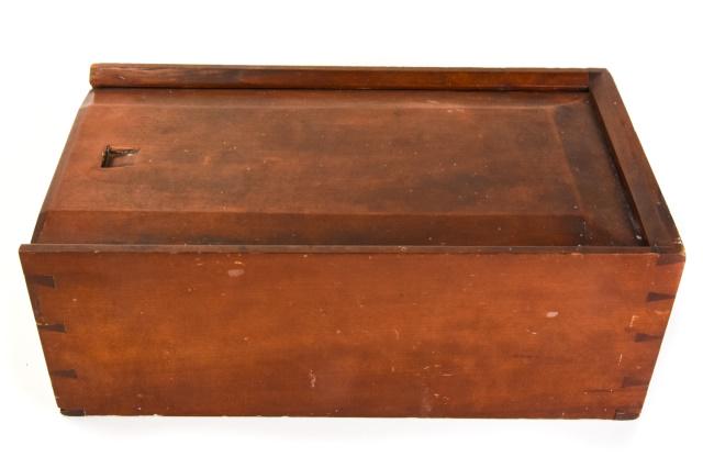 Antique 19th C Candle Box w Slide Opening (1 of 6)