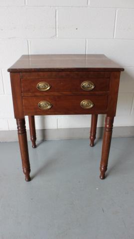 Antique American Empire 2 Drawer End / Side Table (1 of 9)