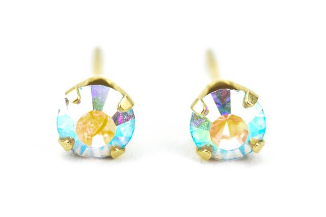 Pair of 14kt Yellow Gold & Mystic Topaz Earrings (1 of 5)