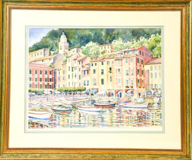 Framed Martyn Murphy Venice Canal Scene Watercolor (1 of 10)