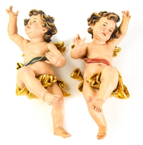 Pair Hand Carved Italian Angel / Putti Figures (1 of 9)