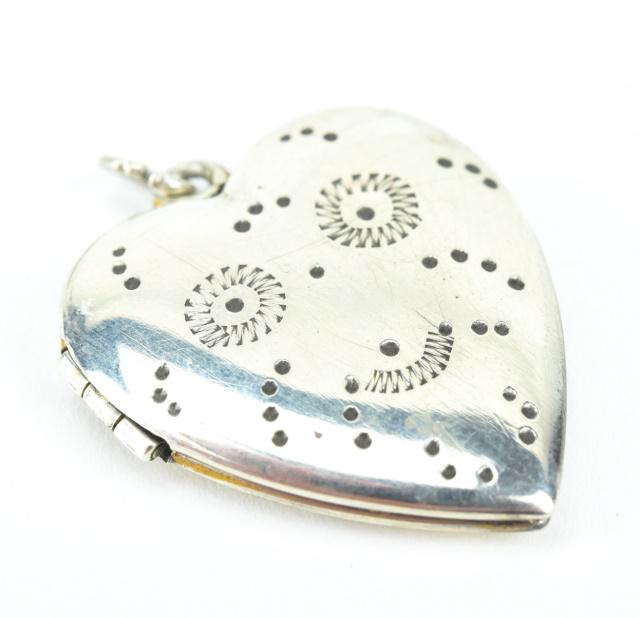 Vintage Sterling Silver Heart Form Locket Pendant (1 of 5)