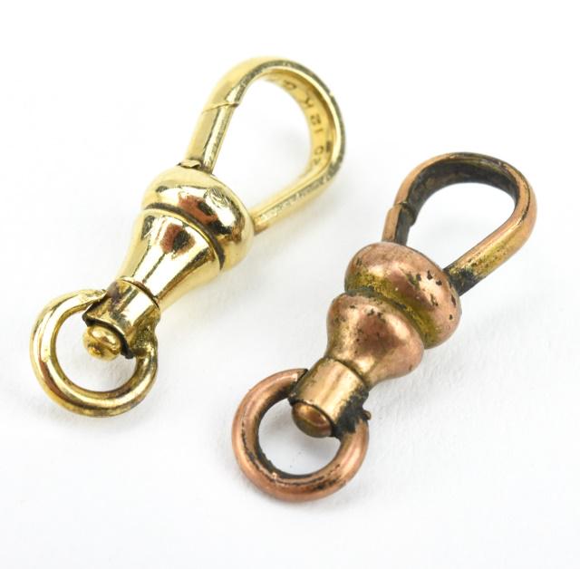 Two Antique 19th C Gold Filled Dog Clip Clasps (1 of 5)