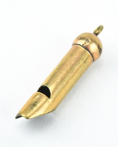Antique 19th C Gold Filled Whistle Pendant / Charm: Antique 19th C Gold Filled Whistle Pendant / Charm. Measures nearly 1.25 inches in length.