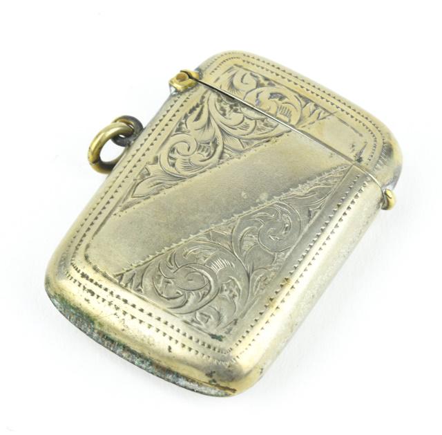 Antique 19th C Chased Silver Vesta Pendant Fob (1 of 8)