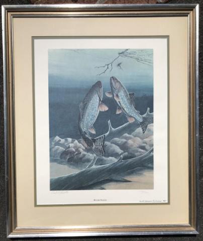 Pencil Signed & Numbered Trout Fly Fishing Print (1 of 4)
