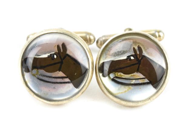 Vincent Simone Sterling & Essex Crystal Cufflinks (1 of 7)
