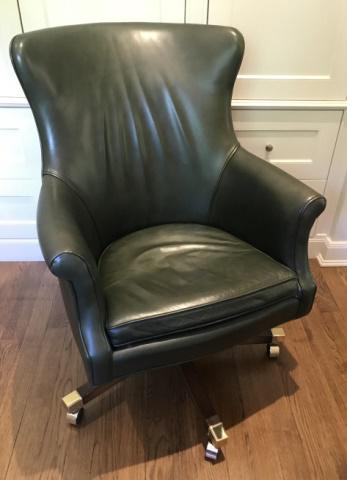 Smith & Watson Wood & Leather Desk Chair (1 of 5)