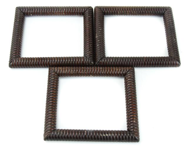 Set of Three Antique Tramp Art / Folk Art Frames (1 of 7)