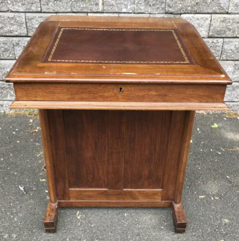 Antique Davenport Clerks Desk W Leather Surface (1 of 10)