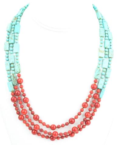 Turquoise & Sterling Native American Necklace (1 of 7)