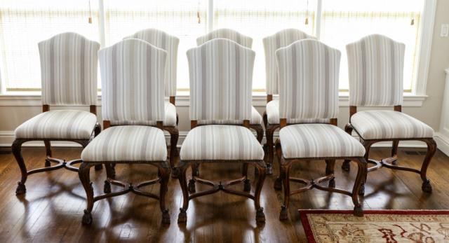 Set 8 Antique French Hand Carved Dining Chairs (1 of 4)