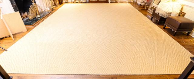 Stark Diamond Patterned Neptune Sisal Carpet Honey (1 of 4)
