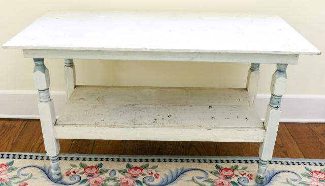 Antique Shabby Chic Pine Console Table (1 of 4)
