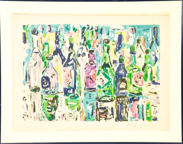Amos Yaskil Framed Lithograph "Bottles" (1 of 10)