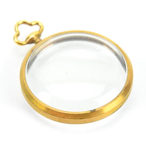 Estate Convex Mourning or Locket Necklace Pendant: Estate Convex Mourning or Locket Necklace Pendant. Measures 1.5 inches in length.