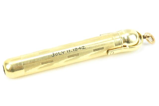 Antique Art Deco C 1922 Gold Chatelaine Pencil (1 of 9)