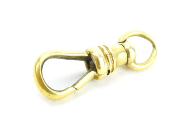 Antique 19th C 14k Yellow Gold Dog Clip for Charms (1 of 4)