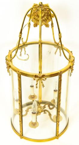 Large Port  A Cochere Brass Louis XVI Lantern (1 of 9)
