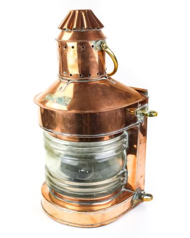 Nautical Masthead Copper & Brass Towing Lantern (1 of 8)