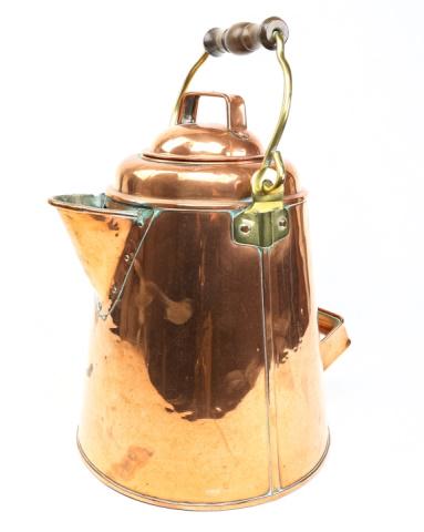 Antique Hearth Copper & Brass Coffee Pot (1 of 6)