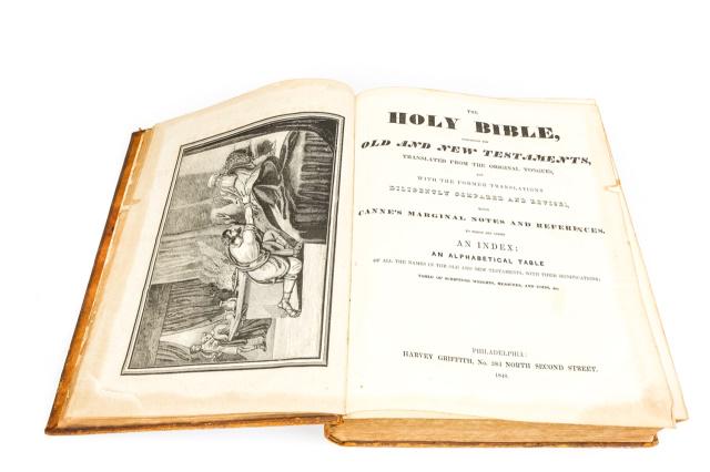 Antique 19th C Leather Bound Bible (1 of 7)