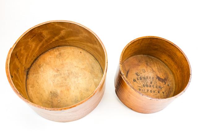 2 Antique Nesting Banded Wood Dry Grain Measures (1 of 5)