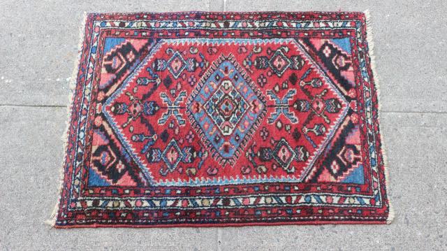Turkish Hand Woven Geometric Wool Prayer Rug (1 of 5)