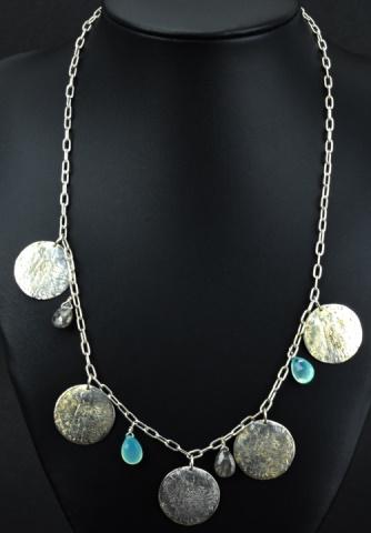 Handmade Sterling Coin & Labradorite Necklace (1 of 6)