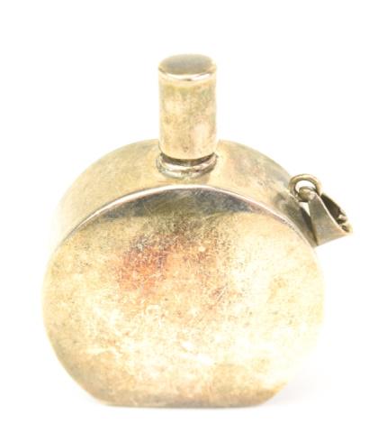 Vintage Silver Perfume Bottle Necklace Pendant: Vintage Silver Perfume Bottle / Flask Necklace Pendant. Measures 1.75 inches in length.