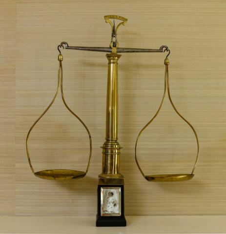Antique French Brass & Glass Scale (1 of 5)