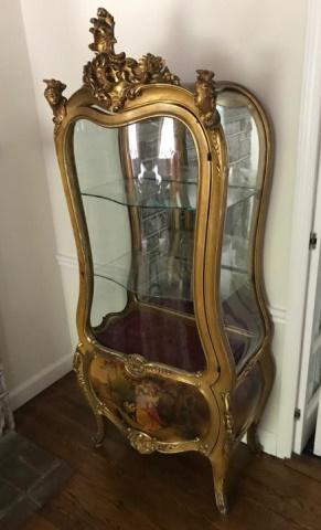 Antique C 1900 French Rococo Revival Curio Cabinet (1 of 4)