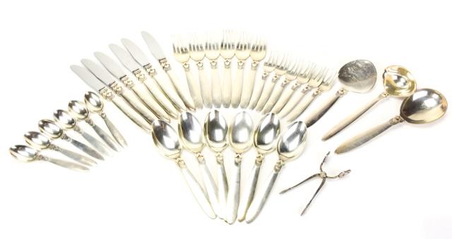 Georg Jensen Sterling Silver 'Cactus' Flatware (1 of 10)