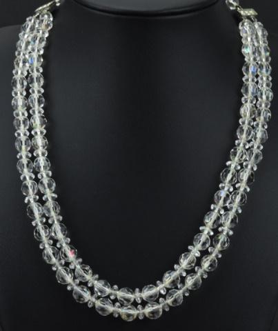 Vintage Costume Jewelry Faceted Crystal Necklace (1 of 7)