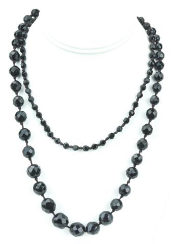 Antique Art Deco French Jet Flapper Bead Necklace (1 of 7)