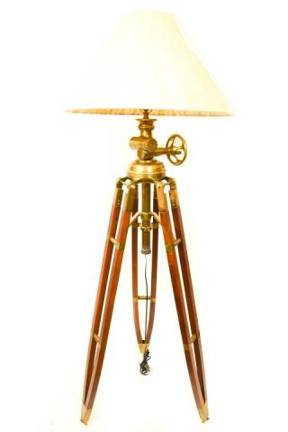 Restoration Hardware Brass Tripod Floor Lamp (1 of 6)