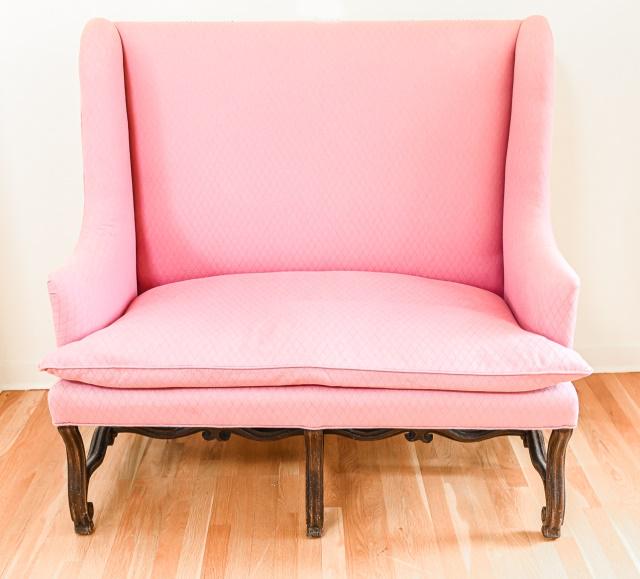 Custom Upholstered French Provincial Settee (1 of 8)