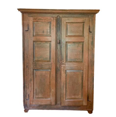 Antique Georgian Carved Pine Armoire (1 of 6)