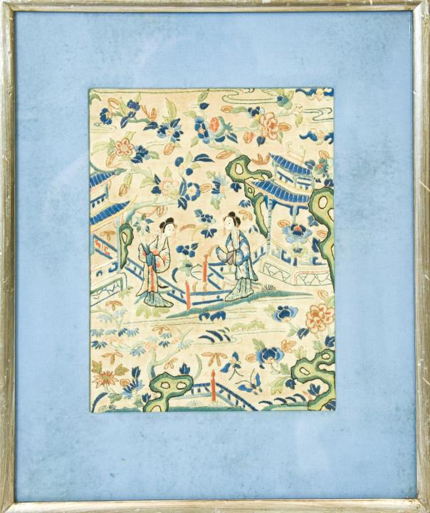 Framed Antique Chinese Embroidered Textile (1 of 7)