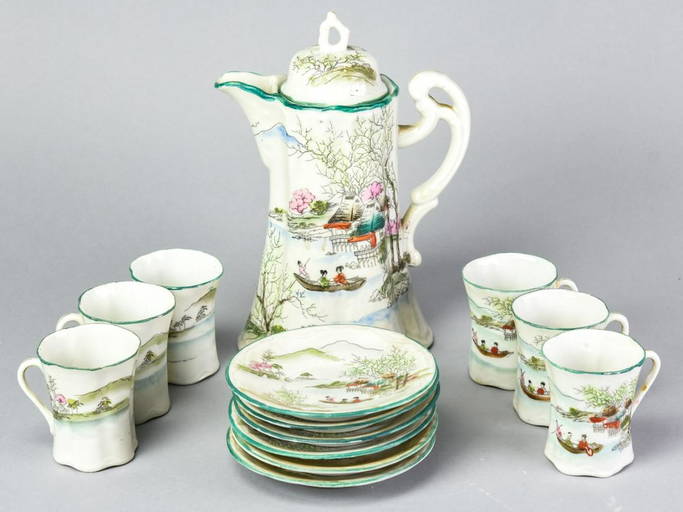 Antique Japanese Nippon Hand Painted Tea Set