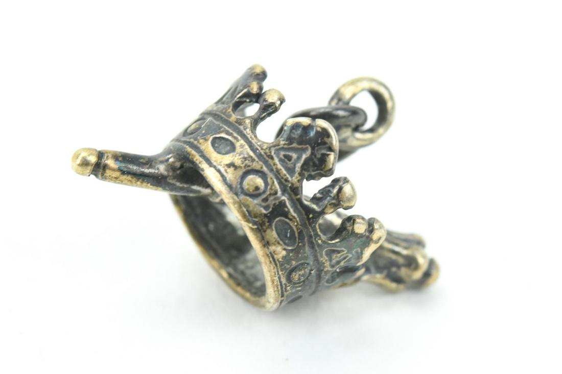 Sterling Silver Crown & Scepter Pendant or Charm (1 of 4)