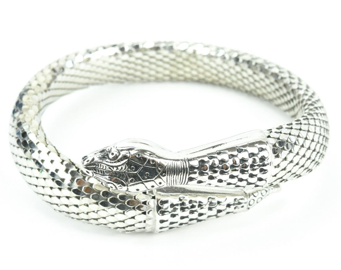 Vintage Whiting & Davis Mesh Coiled Snake Bracelet (1 of 7)