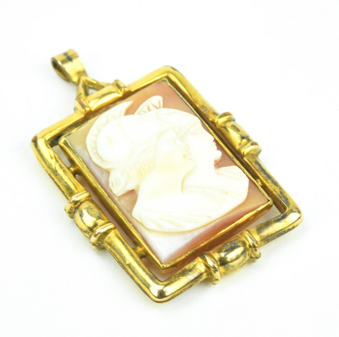 Antique Greco Roman Style Cameo Shell Pendant (1 of 5)