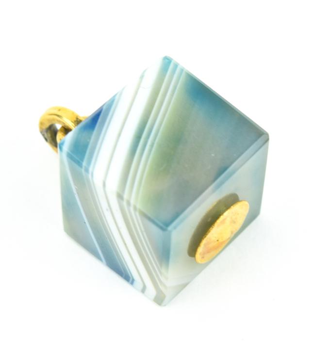 Antique 19th C Specimen Agate Banded Agate Pendant (1 of 4)