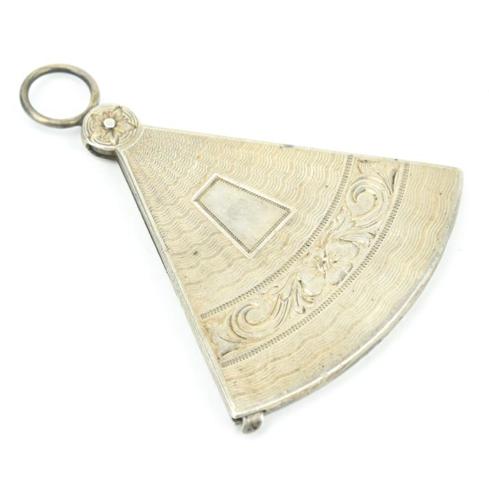 Antique Sterling Silver Fan Shaped Locket Pendant (1 of 7)