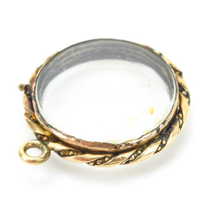 Antique 19th C Mourning Locket Necklace Pendant (1 of 6)