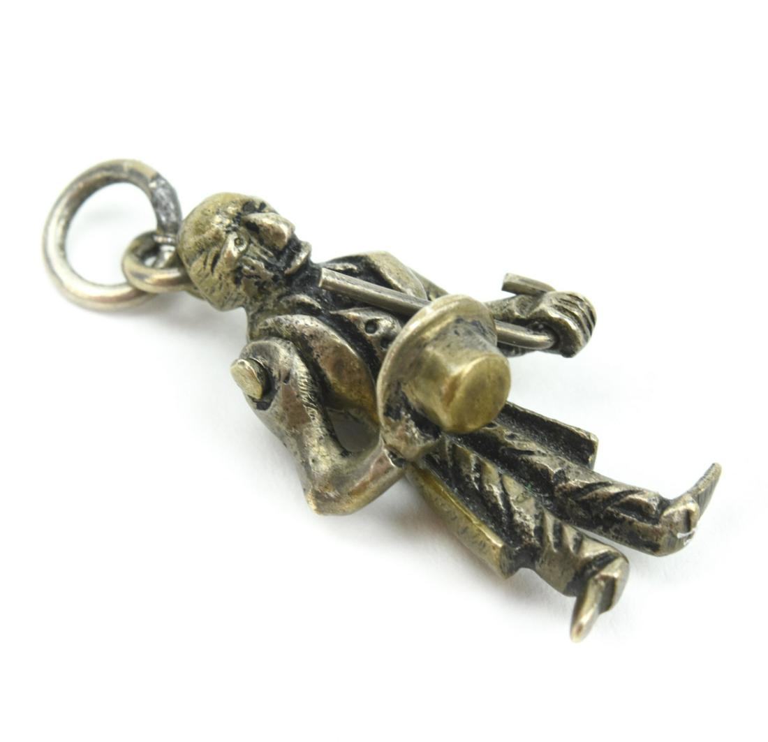 Estate 800 Silver Articulated Man w Top Hat Charm (1 of 5)