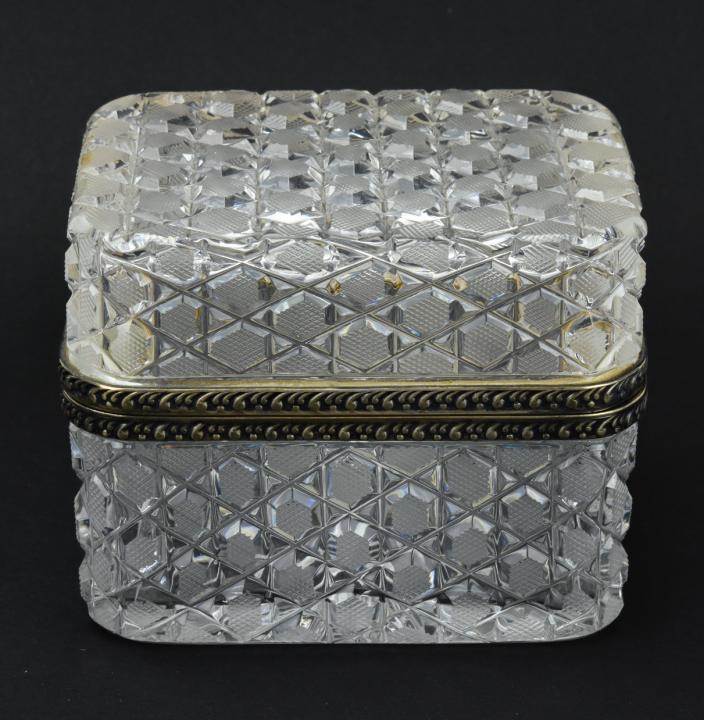 French Baccarat Style Cut Crystal Jewelry Box (1 of 10)