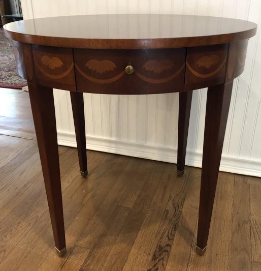 Baker Furniture Regency Marquetry Inlay Side Table (1 of 7)