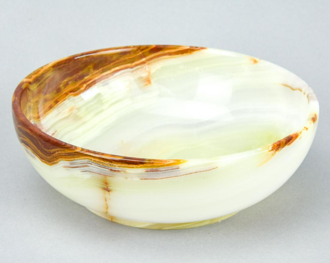 Carved Onyx / Agate Decorative Stone Bowl (1 of 7)